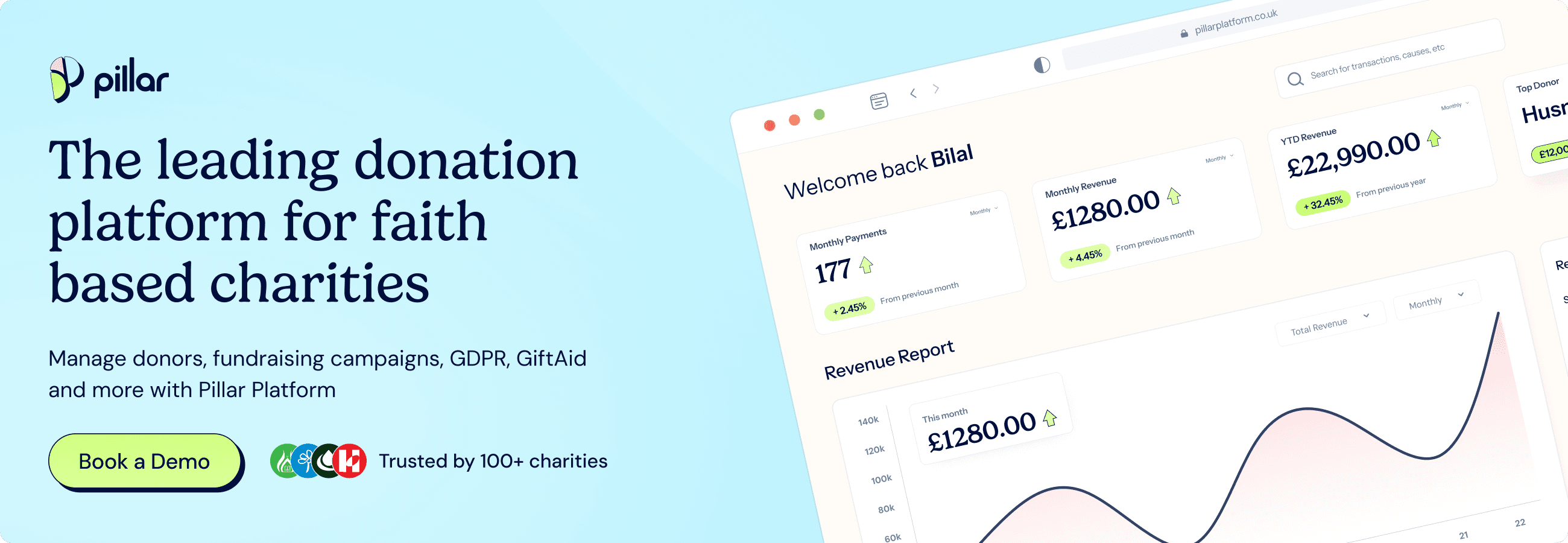 Book a free strategy call with Pilar to improve charity marketing performance